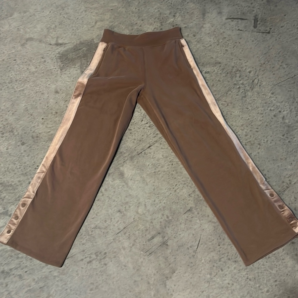 Athleta Retroplush Straight Leg Velvet Trim Pant
